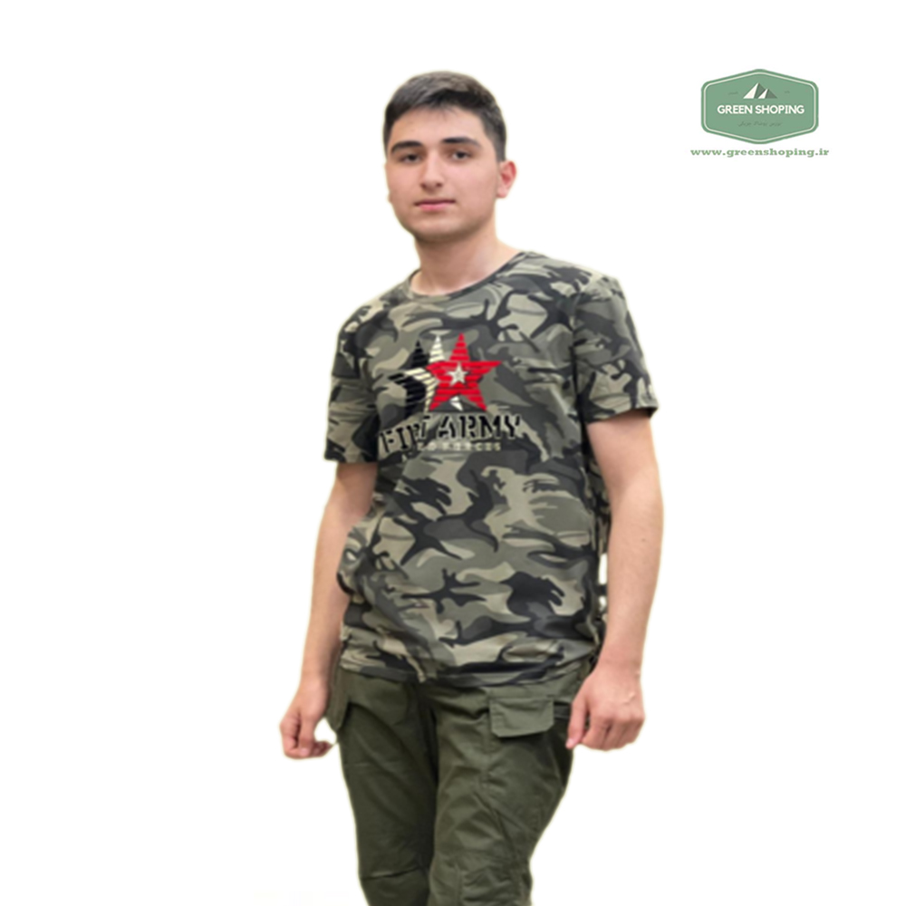 تی شرت چریکی طوسی ستاره دار